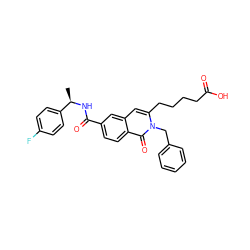 C[C@@H](NC(=O)c1ccc2c(=O)n(Cc3ccccc3)c(CCCCC(=O)O)cc2c1)c1ccc(F)cc1 ZINC000223639534