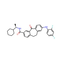 C[C@@H](NC(=O)c1ccc2c(c1)C(=O)c1ccc(Nc3ccc(F)cc3F)cc1CC2)C1CCCCC1 ZINC000095597533