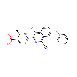 C[C@@H](NC(=O)c1nc(C#N)c2cc(Oc3ccccc3)ccc2c1O)[C@@H](C)C(=O)O ZINC000146667745