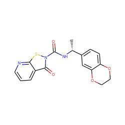 C[C@@H](NC(=O)n1sc2ncccc2c1=O)c1ccc2c(c1)OCCO2 ZINC000169711325