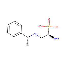 C[C@@H](NC[C@H](N)P(=O)(O)O)c1ccccc1 ZINC000653866716