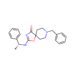 C[C@@H](NC1=NC(=O)C2(CCN(Cc3ccccc3)CC2)O1)c1ccccc1 ZINC000028824015