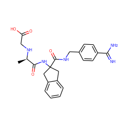 C[C@@H](NCC(=O)O)C(=O)NC1(C(=O)NCc2ccc(C(=N)N)cc2)Cc2ccccc2C1 ZINC000036179039