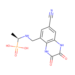 C[C@@H](NCc1cc(C#N)cc2[nH]c(=O)c(=O)[nH]c12)P(=O)(O)O ZINC000027868617