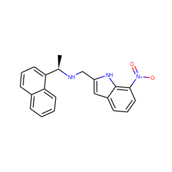 C[C@@H](NCc1cc2cccc([N+](=O)[O-])c2[nH]1)c1cccc2ccccc12 ZINC000653770020