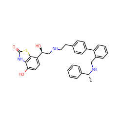 C[C@@H](NCc1ccccc1-c1ccc(CCNC[C@H](O)c2ccc(O)c3[nH]c(=O)sc23)cc1)c1ccccc1 ZINC000082155686