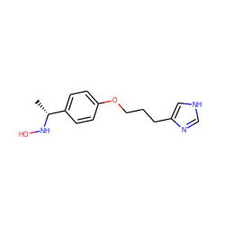 C[C@@H](NO)c1ccc(OCCCc2c[nH]cn2)cc1 ZINC000013813105