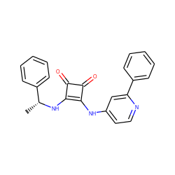 C[C@@H](Nc1c(Nc2ccnc(-c3ccccc3)c2)c(=O)c1=O)c1ccccc1 ZINC000100081670