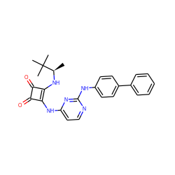 C[C@@H](Nc1c(Nc2ccnc(Nc3ccc(-c4ccccc4)cc3)n2)c(=O)c1=O)C(C)(C)C ZINC000101595944