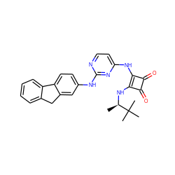 C[C@@H](Nc1c(Nc2ccnc(Nc3ccc4c(c3)Cc3ccccc3-4)n2)c(=O)c1=O)C(C)(C)C ZINC000101595954