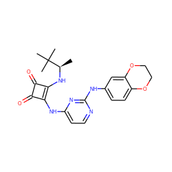 C[C@@H](Nc1c(Nc2ccnc(Nc3ccc4c(c3)OCCO4)n2)c(=O)c1=O)C(C)(C)C ZINC000101595897