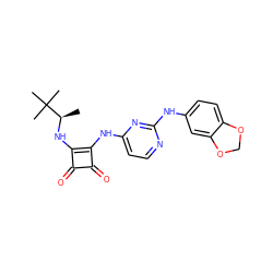 C[C@@H](Nc1c(Nc2ccnc(Nc3ccc4c(c3)OCO4)n2)c(=O)c1=O)C(C)(C)C ZINC000101595926