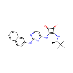 C[C@@H](Nc1c(Nc2ccnc(Nc3ccc4ccccc4c3)n2)c(=O)c1=O)C(C)(C)C ZINC000101595938