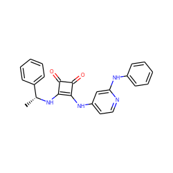 C[C@@H](Nc1c(Nc2ccnc(Nc3ccccc3)c2)c(=O)c1=O)c1ccccc1 ZINC000100081704