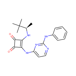 C[C@@H](Nc1c(Nc2ccnc(Nc3ccccc3)n2)c(=O)c1=O)C(C)(C)C ZINC000101595870