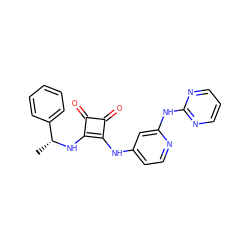 C[C@@H](Nc1c(Nc2ccnc(Nc3ncccn3)c2)c(=O)c1=O)c1ccccc1 ZINC000100081296