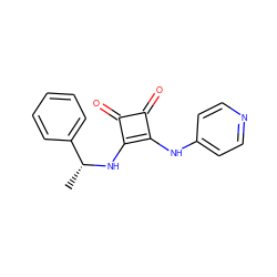 C[C@@H](Nc1c(Nc2ccncc2)c(=O)c1=O)c1ccccc1 ZINC000100035297