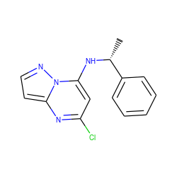 C[C@@H](Nc1cc(Cl)nc2ccnn12)c1ccccc1 ZINC000040893243