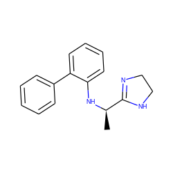 C[C@@H](Nc1ccccc1-c1ccccc1)C1=NCCN1 ZINC000013471598