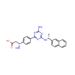 C[C@@H](Nc1nc(N)nc(-c2ccc([C@H](N)CC(=O)O)cc2)n1)c1ccc2ccccc2c1 ZINC000040406398