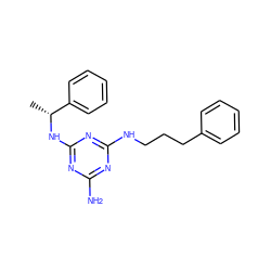 C[C@@H](Nc1nc(N)nc(NCCCc2ccccc2)n1)c1ccccc1 ZINC000028363350