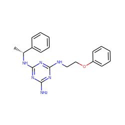 C[C@@H](Nc1nc(N)nc(NCCOc2ccccc2)n1)c1ccccc1 ZINC000028363497