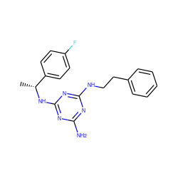 C[C@@H](Nc1nc(N)nc(NCCc2ccccc2)n1)c1ccc(F)cc1 ZINC000028359573