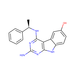 C[C@@H](Nc1nc(N)nc2[nH]c3ccc(O)cc3c12)c1ccccc1 ZINC001772589328