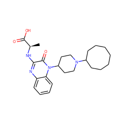 C[C@@H](Nc1nc2ccccc2n(C2CCN(C3CCCCCCC3)CC2)c1=O)C(=O)O ZINC000114712728