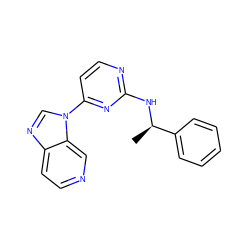 C[C@@H](Nc1nccc(-n2cnc3ccncc32)n1)c1ccccc1 ZINC000036348927