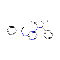 C[C@@H](Nc1nccc(N2C(=O)O[C@H](C)[C@@H]2c2ccccc2)n1)c1ccccc1 ZINC000142049520