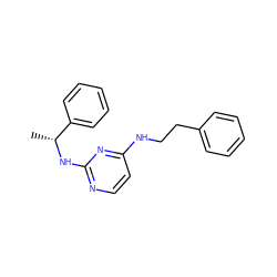 C[C@@H](Nc1nccc(NCCc2ccccc2)n1)c1ccccc1 ZINC000028363034