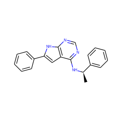 C[C@@H](Nc1ncnc2[nH]c(-c3ccccc3)cc12)c1ccccc1 ZINC000026828406