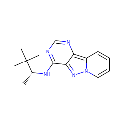 C[C@@H](Nc1ncnc2c1nn1ccccc21)C(C)(C)C ZINC000653738033