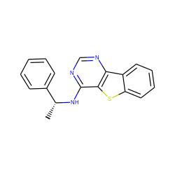 C[C@@H](Nc1ncnc2c1sc1ccccc12)c1ccccc1 ZINC000004617812