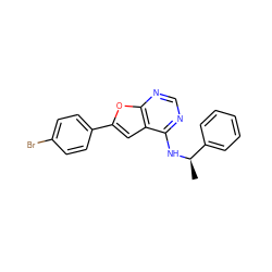 C[C@@H](Nc1ncnc2oc(-c3ccc(Br)cc3)cc12)c1ccccc1 ZINC001772648257