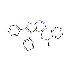 C[C@@H](Nc1ncnc2oc(-c3ccccc3)c(-c3ccccc3)c12)c1ccccc1 ZINC000095602983