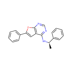 C[C@@H](Nc1ncnc2oc(-c3ccccc3)cc12)c1ccccc1 ZINC001772621638