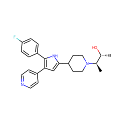 C[C@@H](O)[C@@H](C)N1CCC(c2cc(-c3ccncc3)c(-c3ccc(F)cc3)[nH]2)CC1 ZINC000028526648