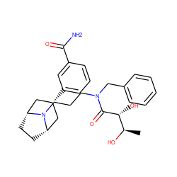 C[C@@H](O)[C@@H](O)C(=O)N(CCCN1[C@H]2CC[C@@H]1C[C@H](c1cccc(C(N)=O)c1)C2)Cc1ccccc1 ZINC000117298271