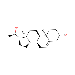 C[C@@H](O)[C@@H]1CC[C@@H]2[C@@H]3CC=C4C[C@@H](O)CC[C@]4(C)[C@@H]3CC[C@@]21C ZINC000027432705