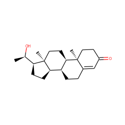 C[C@@H](O)[C@@H]1CC[C@@H]2[C@@H]3CCC4=CC(=O)CC[C@]4(C)[C@@H]3CC[C@@]21C ZINC000027433802