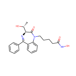 C[C@@H](O)[C@@H]1N=C(c2ccccc2)c2ccccc2N(CCCCC(=O)NO)C1=O ZINC001772598433