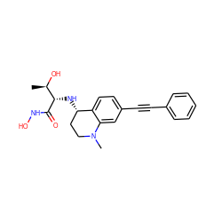 C[C@@H](O)[C@H](N[C@H]1CCN(C)c2cc(C#Cc3ccccc3)ccc21)C(=O)NO ZINC001772641646