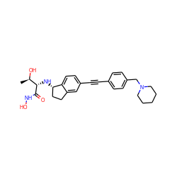 C[C@@H](O)[C@H](N[C@H]1CCc2cc(C#Cc3ccc(CN4CCCCC4)cc3)ccc21)C(=O)NO ZINC001772587986