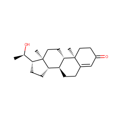 C[C@@H](O)[C@H]1CC[C@H]2[C@@H]3CCC4=CC(=O)CC[C@]4(C)[C@H]3CC[C@@]21C ZINC000013542964