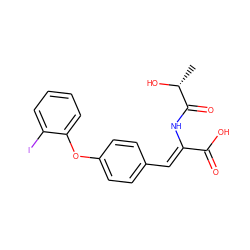 C[C@@H](O)C(=O)N/C(=C\c1ccc(Oc2ccccc2I)cc1)C(=O)O ZINC000028477538