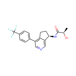 C[C@@H](O)C(=O)N[C@@H]1CCc2c(-c3ccc(C(F)(F)F)cc3)cncc21 ZINC000205714717