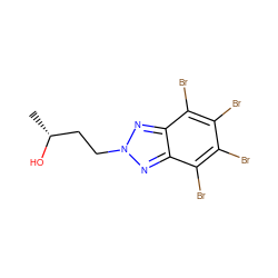 C[C@@H](O)CCn1nc2c(Br)c(Br)c(Br)c(Br)c2n1 ZINC000213912734