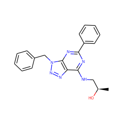 C[C@@H](O)CNc1nc(-c2ccccc2)nc2c1nnn2Cc1ccccc1 ZINC000013589650